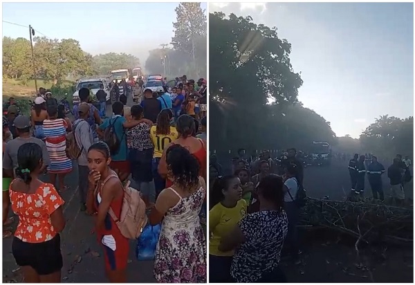 Moradores de comunidade rural interditam rodovia Uruçuca/Ilhéus em protesto contra prefeitura e falta de energia