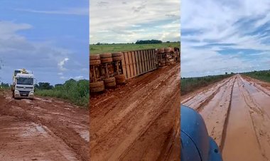Chuvas deixam trechos da MT-100 críticos em Araguaiana: vereador cobra imprensa de Barra do Garças
