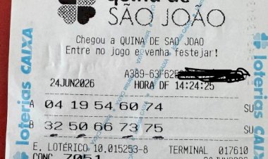 Aposta de Campinápolis acerta a quadra e fatura mais de R$ 12 mil na Quina de São João