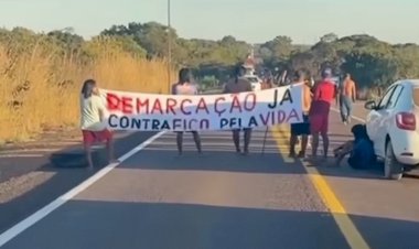 Manifestação de indígenas bloqueou trecho da BR-158 entre Nova Xavantina e Água Boa