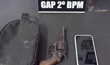 Polícia Militar prende homem e apreende arma de fogo em Barra do Garças