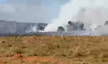 Incêndio em área rural de Campinápolis mobiliza prefeitura e cooperativa para conter avanço das chamas